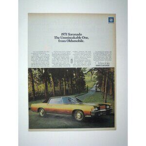 1971 Oldsmobile Toronado Car Advertisement Print Car GM